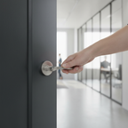 Premium Lever Handle on Round Rose - Stylish Design, 10mm Depth, 128mm Length, Perfect for Residential and Commercial Use