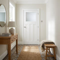 Internal White Door, Primed Finish, 1930's Style, 1 Light Obscure Glass