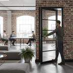 Premium 5L Tinted Glazed Custom Made Industrial Style Door - Ready for Installation with Solid Core and 10-Year Warranty