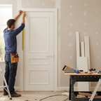 Premium White Primed Internal Door with Solid Core, Fire Option, and Custom Sizes for Industrial and Modern Interiors