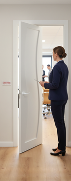 Premium Fully Finished White Internal Fire Door FD30 with Solid Core and Stylish Design for Modern Interiors