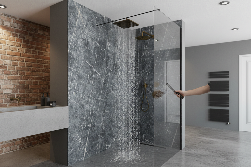 Premium Waterproof Wall Panelling in Striking Blue - 2420 x 600mm for High-Moisture Environments