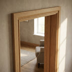 Door Lining Set Fully Finished Oak Veneer 2100mm x 108mm x 18mm - detail view