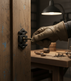 Premium Fleur de Lys Door Escutcheon for Authentic Home Decor and Security - High-Quality Professional Grade for Industrial and Commercial Applicat...