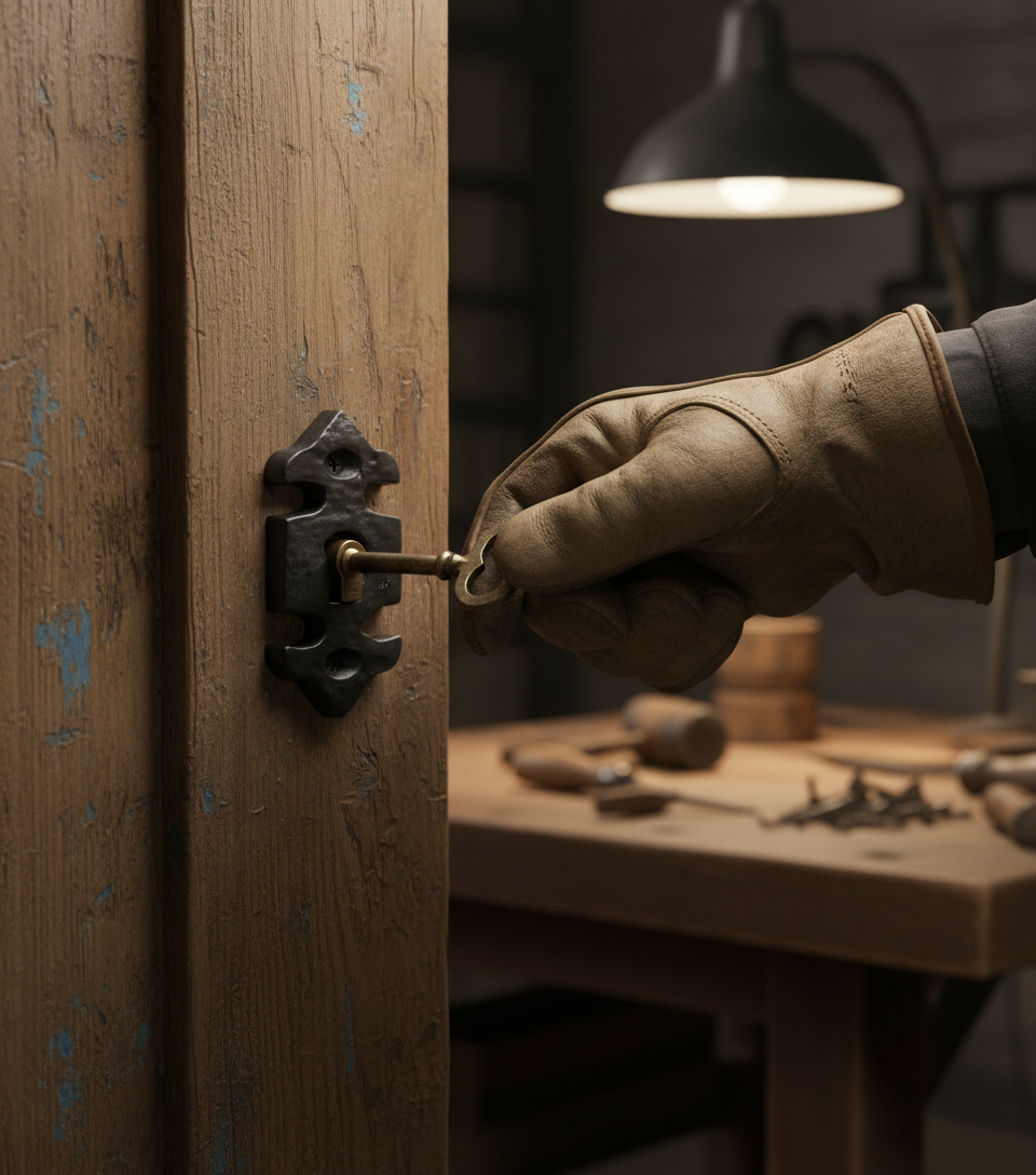 Premium Fleur de Lys Door Escutcheon for Authentic Home Decor and Security - High-Quality Professional Grade for Industrial and Commercial Applicat...