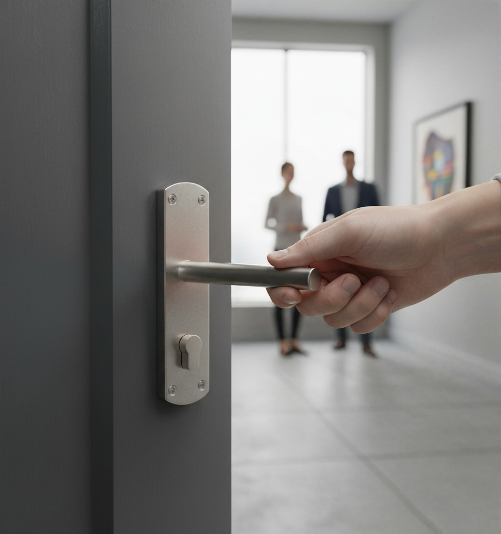 Professional Bright Polish Door Lever on Backplate for Bathroom Lock and Latch Version