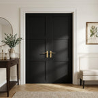 Internal Primed 3 Panel Pair Door, Industrial Style, 2.0 Thickness