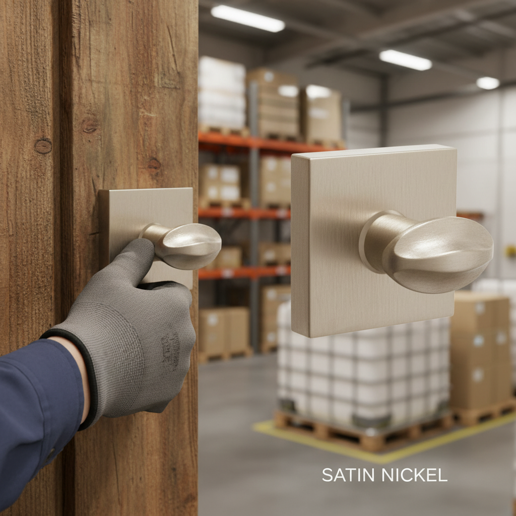 Premium Turn and Release Mechanism with Minimal Square Rose in Satin Finish for Modern Bathrooms