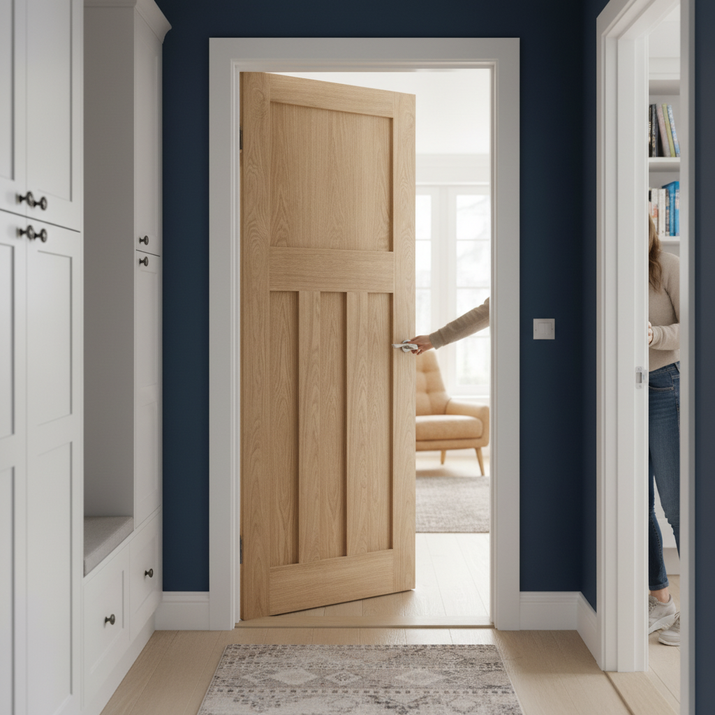 Fully Finished Internal 1930's Fire Door FD30 with Custom Sizing and Engineered Core for Enhanced Safety - Image 2