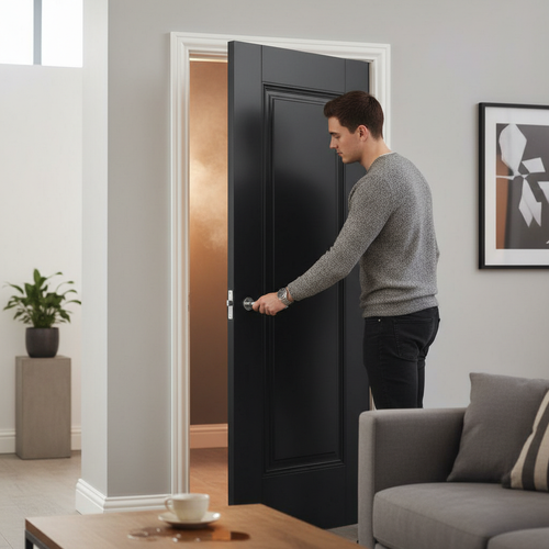 Premium 1 Panel Primed Internal FD30 Fire Door - Luxurious Design with Detailed Inset Beading for a Unique Interior Look