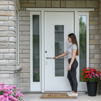 Premium External White Painted Composite Obscure Glass Universal Sidelight for Modern Home Entrances - Image 2