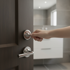 Premium Bathroom Turn and Release Lock Set - Polished Chrome Finish for Secure Privacy - Image 2