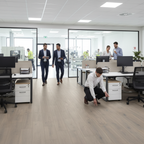 Premium 10mm Handscraped Moisture Resistant Laminate Flooring in Ethereal Oak Finish for Durable Home and Business Use