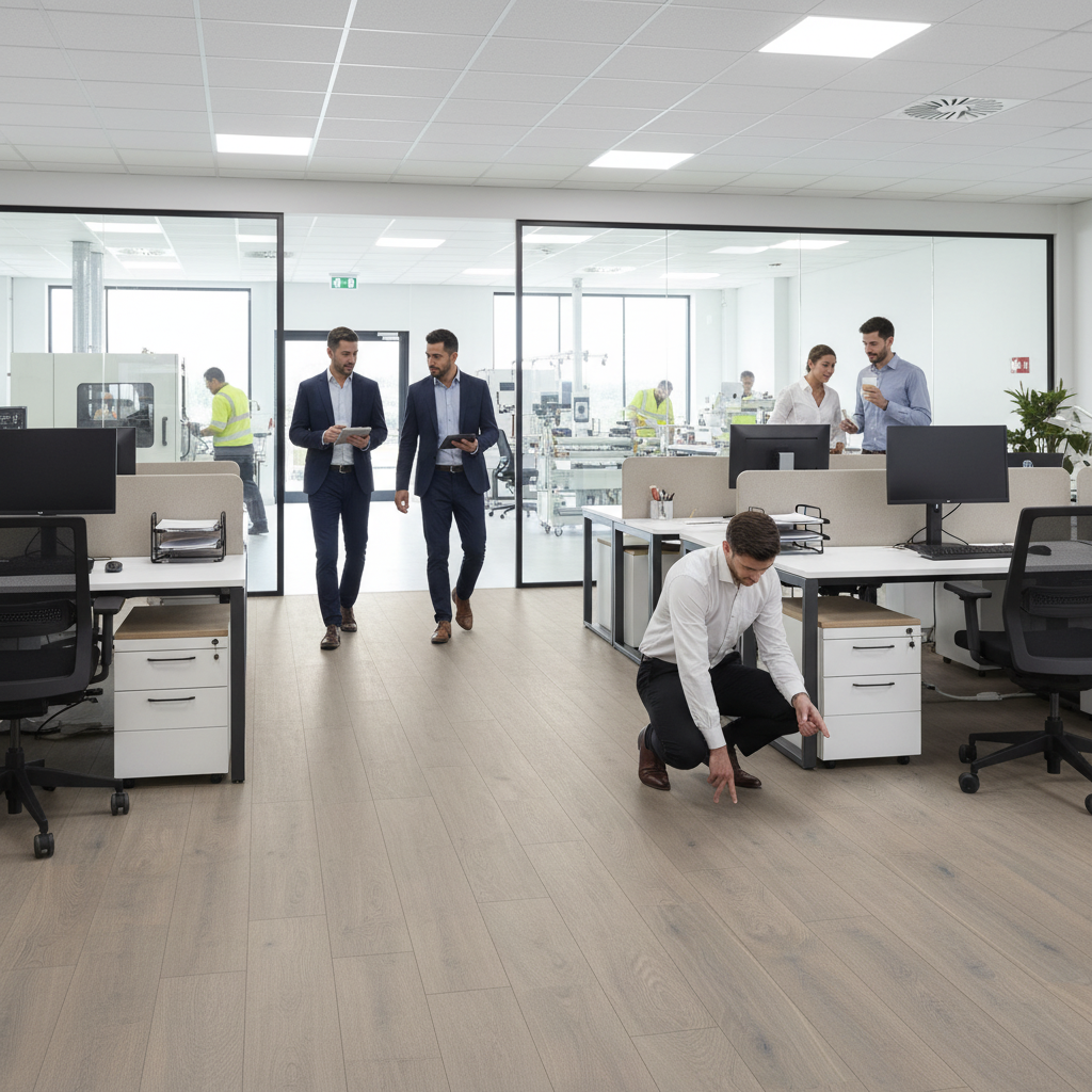 Premium 10mm Handscraped Moisture Resistant Laminate Flooring in Ethereal Oak Finish for Durable Home and Business Use