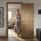 Premium Unfinished Internal Oak Door with Engineered Construction and A-Grade Veneer for Customization