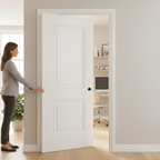Premium White Primed Pocket Door Set with 2 Panels and Galvanised Steel Frame for Easy Installation