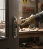 Premium Short Lever on Backplate with Keyhole and Bathroom Turn Options for Versatile Door Hardware Solutions