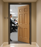 Premium Unfinished FD30 Fire Door with Detailed Bolection Mouldings and Solid Core for Traditional Interiors