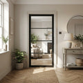 Internal Made-to-Measure Black Door Fully Finished 4 Light Clear Glass Design