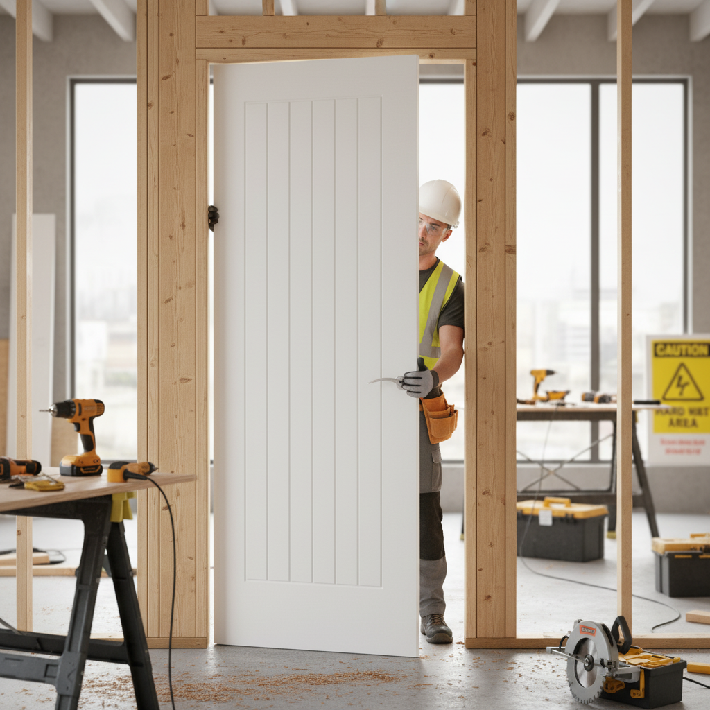 Premium Internal White Cottage Door with Semi-Solid Core and Primed Finish - Ideal for Contemporary Spaces
