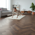 Premium 10mm Laminate Flooring with Water-Resistant Surface and Natural Wood Imitation - Ideal for Kitchens and Bathrooms