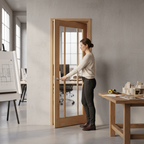 Premium Clear Glazed Flush Pocket Door Set with Space-Saving Design and 15-Year Guarantee