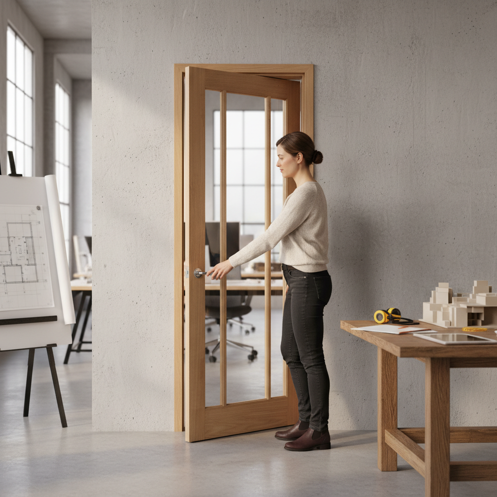 Premium Clear Glazed Flush Pocket Door Set with Space-Saving Design and 15-Year Guarantee