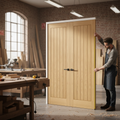 Premium Internal Unfinished Oak Door Pair with Seamless Installation and Customizable Finish