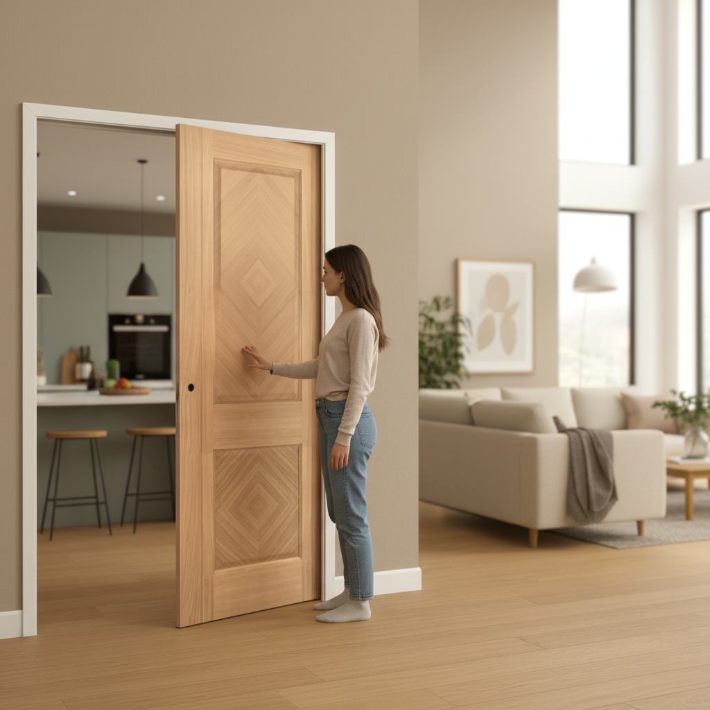 Premium Fully Finished Double Pocket Door Set with Galvanised Steel Frame and Adjustable Jamb Options for Easy Installation