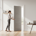 Premium Light Grey Fully Finished Internal Laminate Ladder Door with Versatile Trimming and Lifetime Guarantee