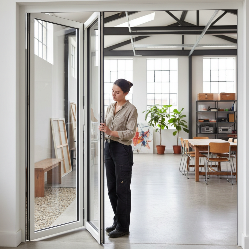 Premium 9ft Slimline Aluminium Bifold Doors with Double Glazing and Thermal Efficiency