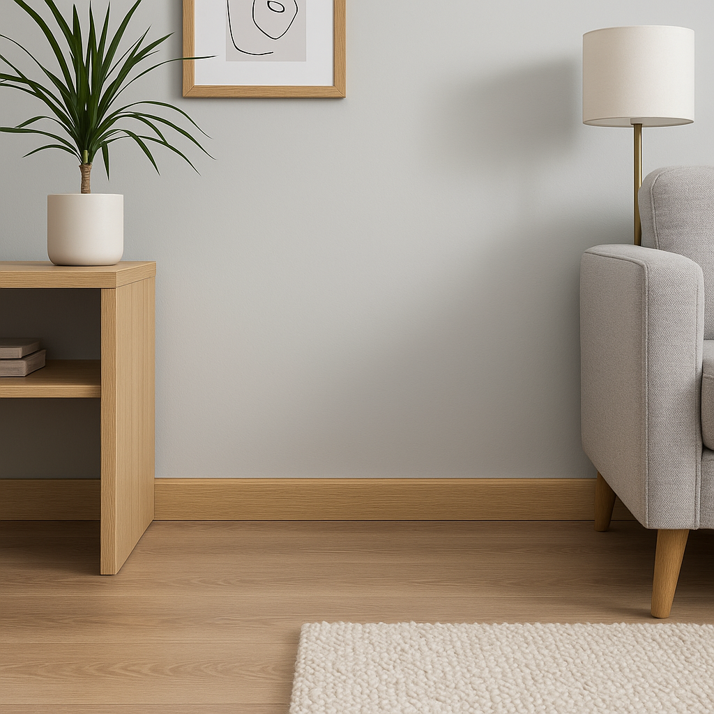 Light Oak 2.4m Round Pencil Laminate Skirting Board for Elegant Finishing