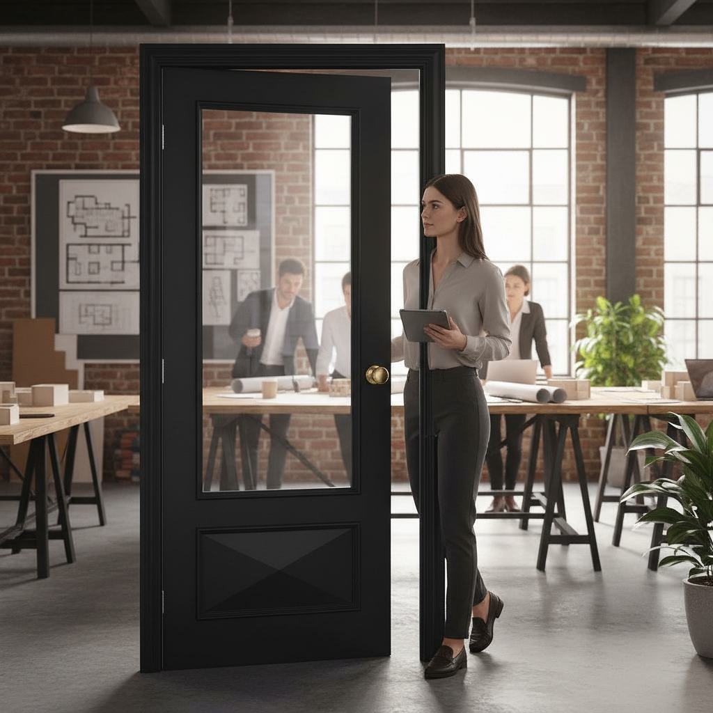 Premium Clear Glazed Internal Door with Engineered Construction and Toughened Safety Glass for Superior Performance