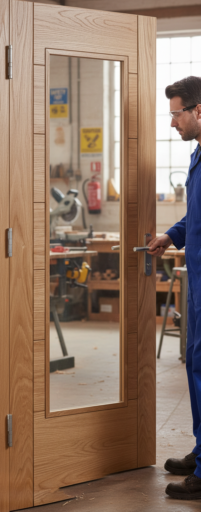 Premium Internal Fire Door with Clear Glazed Panel - FD30 Fire Rated for Safety and Enhanced Light Transmission