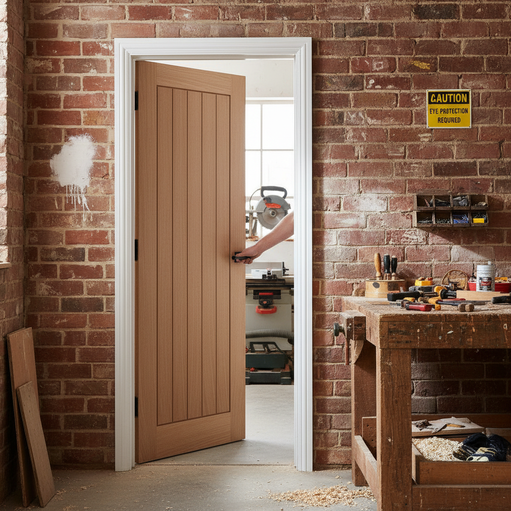 Premium Internal Fire Door Fully Finished - Solid Core, Oak Veneer, 30 Minutes Fire Rated with Engineered Construction