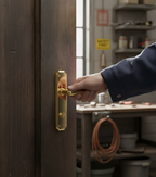 Premium Lever Handle on Backplate with Bathroom Turn and Keyhole Option for Enhanced Security and Convenience