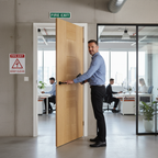 Premium Pre-Finished Oak Fire Door with Elegant Design and Superior Performance, FD30 Certified