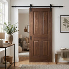 Walnut Internal Sliding Door Fully Finished 4 Panel Victorian Design