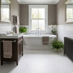 Water-Resistant 8mm Laminate Flooring in Statuario Marble Finish
