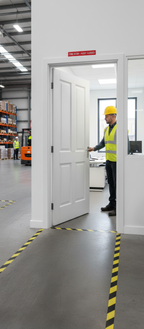 Premium Solid White Internal Door with Four Raised Panels and Fire Rating - High-Quality Professional Grade for Industrial and Commercial Applications