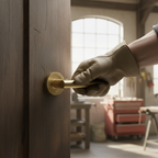 Premium Modern Door Handle Set with Round Rose, 10mm Depth, 126mm Length and 10-Year Guarantee