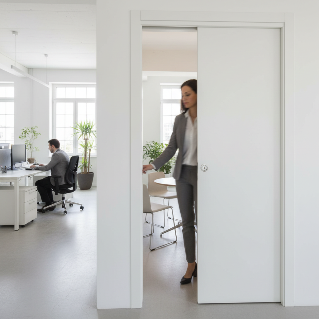 Premium Heavy Duty Single Pocket Door System with Galvanized Steel and Aluminium Construction for Enhanced Durability - Image 2