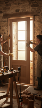 Premium Unglazed Hardwood External Door with Solid Construction for Enhanced Light Entry