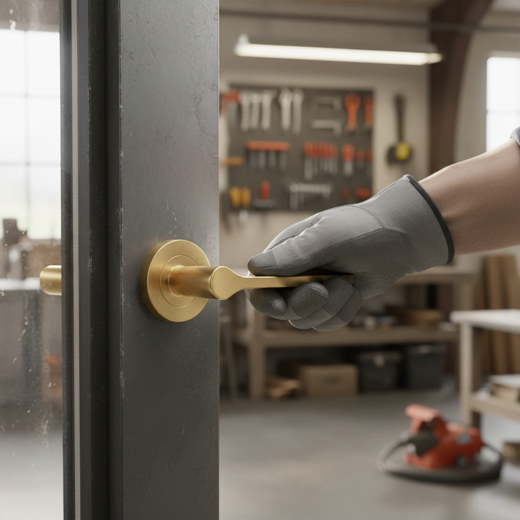 Premium Lever on Rose Satin Brass Door Handle - Ergonomic and Fire Rated for Domestic and Commercial Use