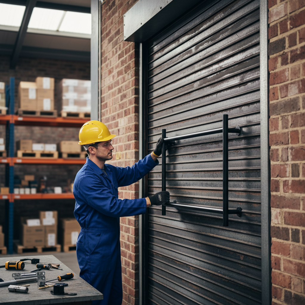 Premium Circular Autolock External Pull Handle Set 900mm - Durable Matt Black Finish for Enhanced Security and Style