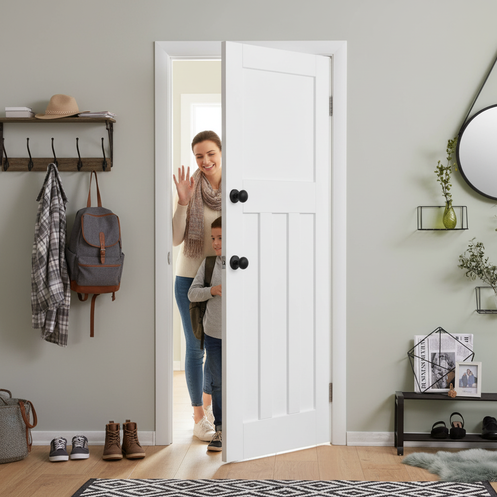 Internal Primed Door in Classic 1930's Style for Interior Use, Durable Timber Construction, Smooth Primed Finish - Image 2