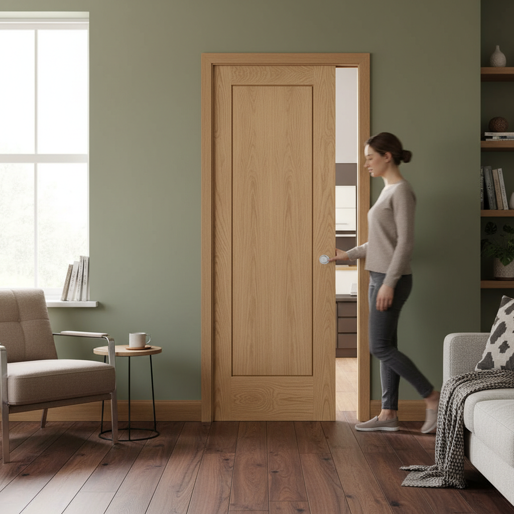 Premium Fire Rated Pocket Door System for 30-Minute Fire Doors with Adjustable Jamb Kit and Maintenance-Free Track