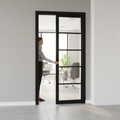 Premium Clear Glazed Pocket Door Set with Top Hung Frame, Adjustable Jambs, and 15-Year Guarantee for Contemporary Homes