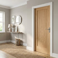 Internal Unfinished Oak Door 1-Panel Pattern Solid Engineered Core