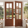 Premium External French Doors with Laminated Timber Cores for Strength and Stability, Suitable for Single or Double Glazing